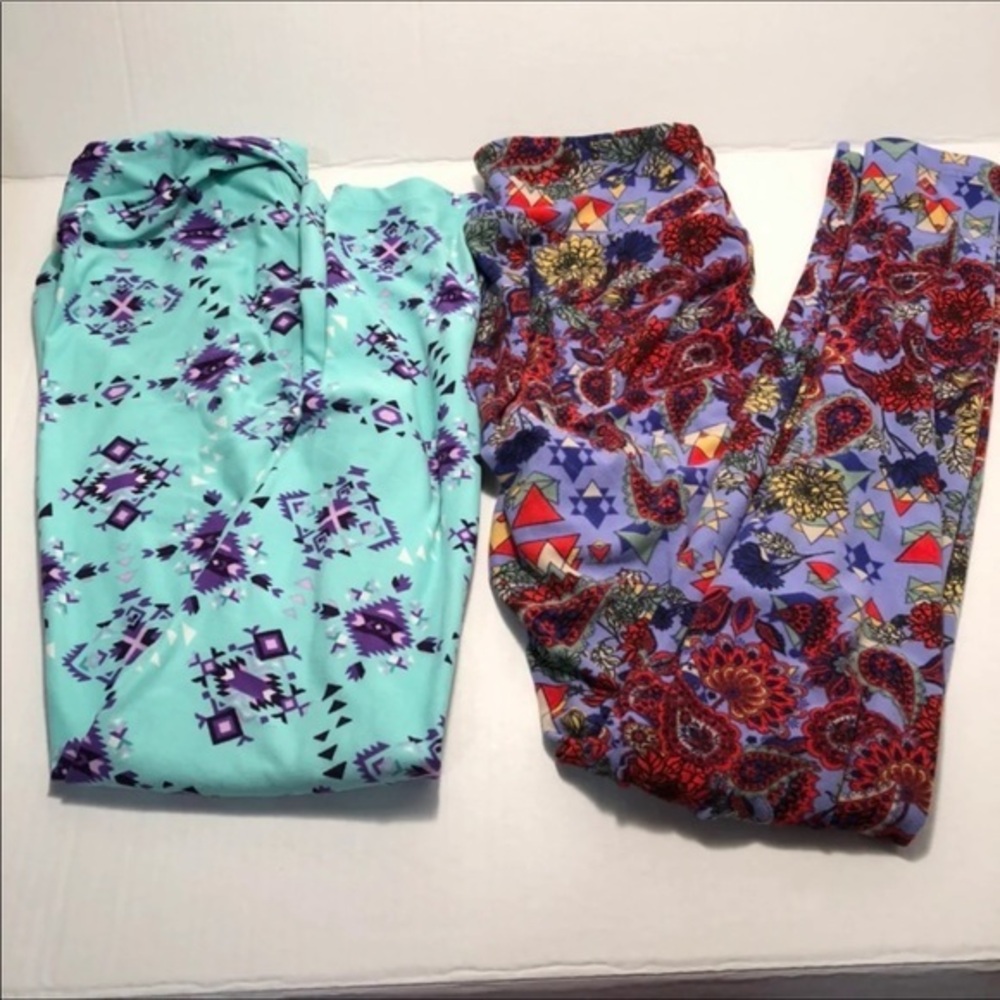 LuLaRoe Leggings Women’s One Size Pants Two Pair